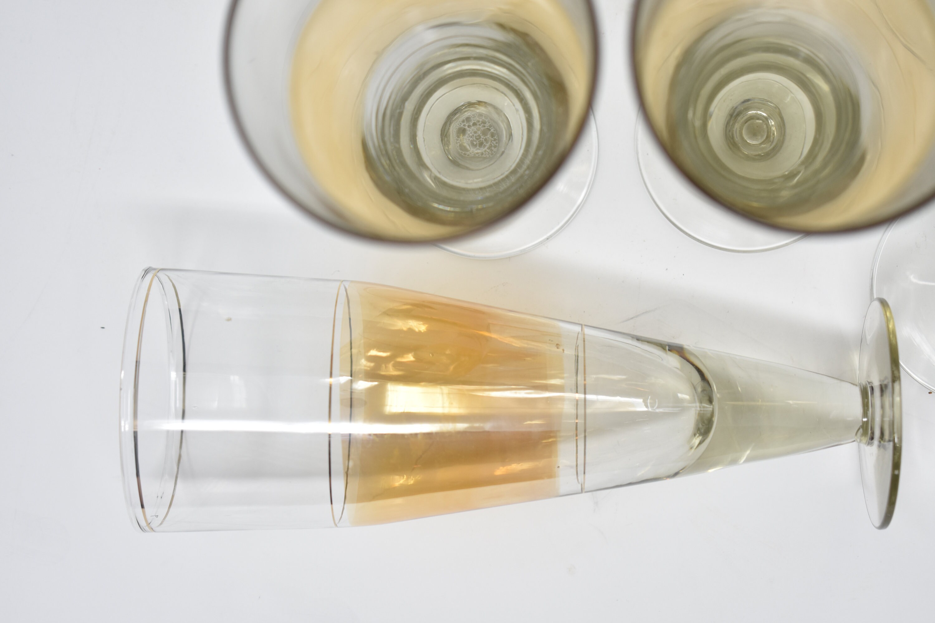 Beautiful Vtg Pilsner Glasses Hand Blown Carnival Glass Beer Etsy