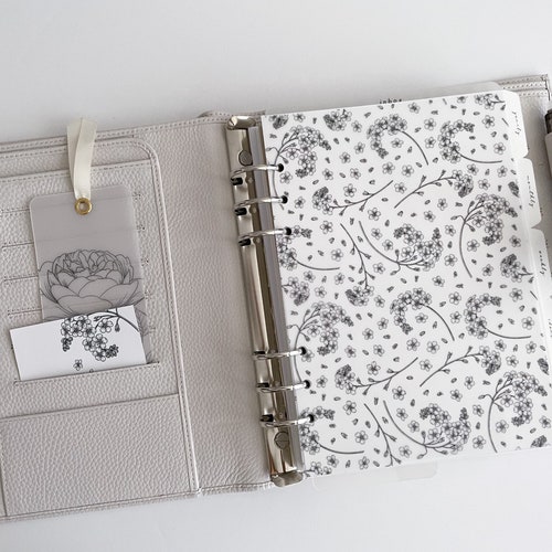 Rose Floral Planner Dashboard Planner Accessories Personal - Etsy