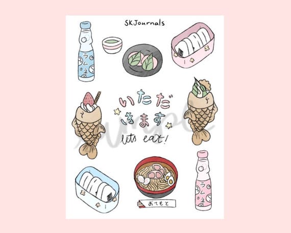 aesthetic japanese food stickers