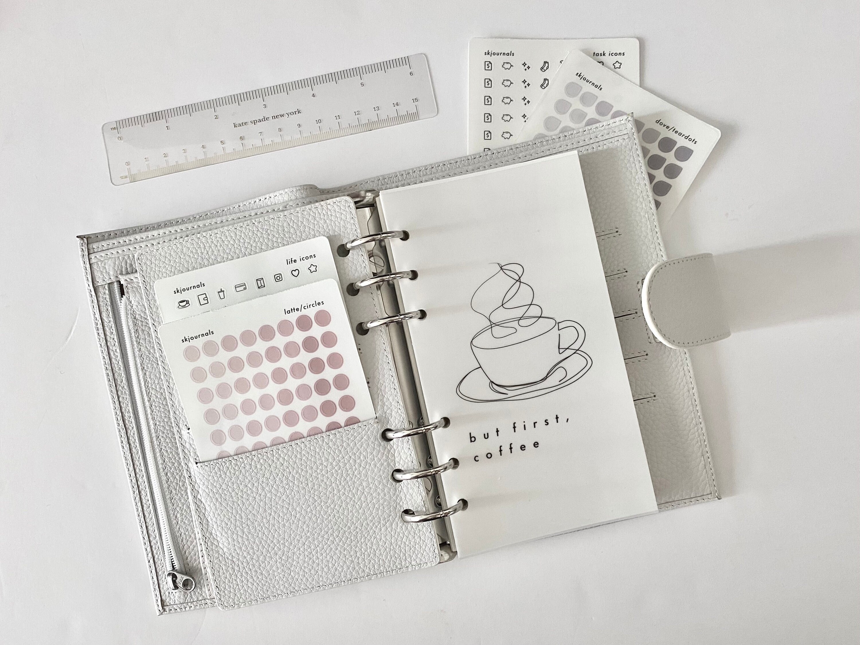 Coffee Lineart Minimal Planner Dashboard Transparant Planner Etsy
