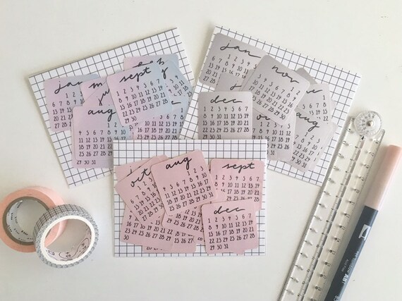 Aesthetic 2020 Calendar Stickers For Bullet Journals And Planners Aesthetic 2020 Calendar Stickers For Bullet Journals And Planners