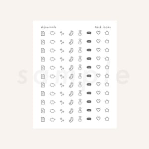 Minimal Task Icon Clear Stickers