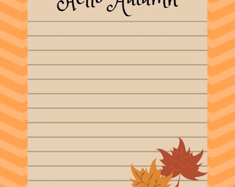 autumn stationery etsy