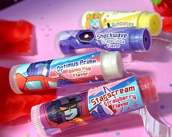 Transformers Lip Balms - Themed Handmade Flavored and Scented Lip Balms