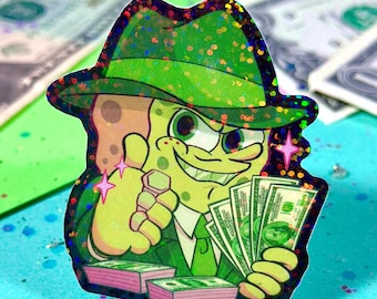 Vinilo troquelado holográfico de Gangster Sponge - 2,5"