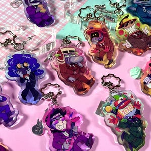 Toontown Corporate Clash Manager Cog Keychains - 2.5in. Epoxy Keychains with Charms