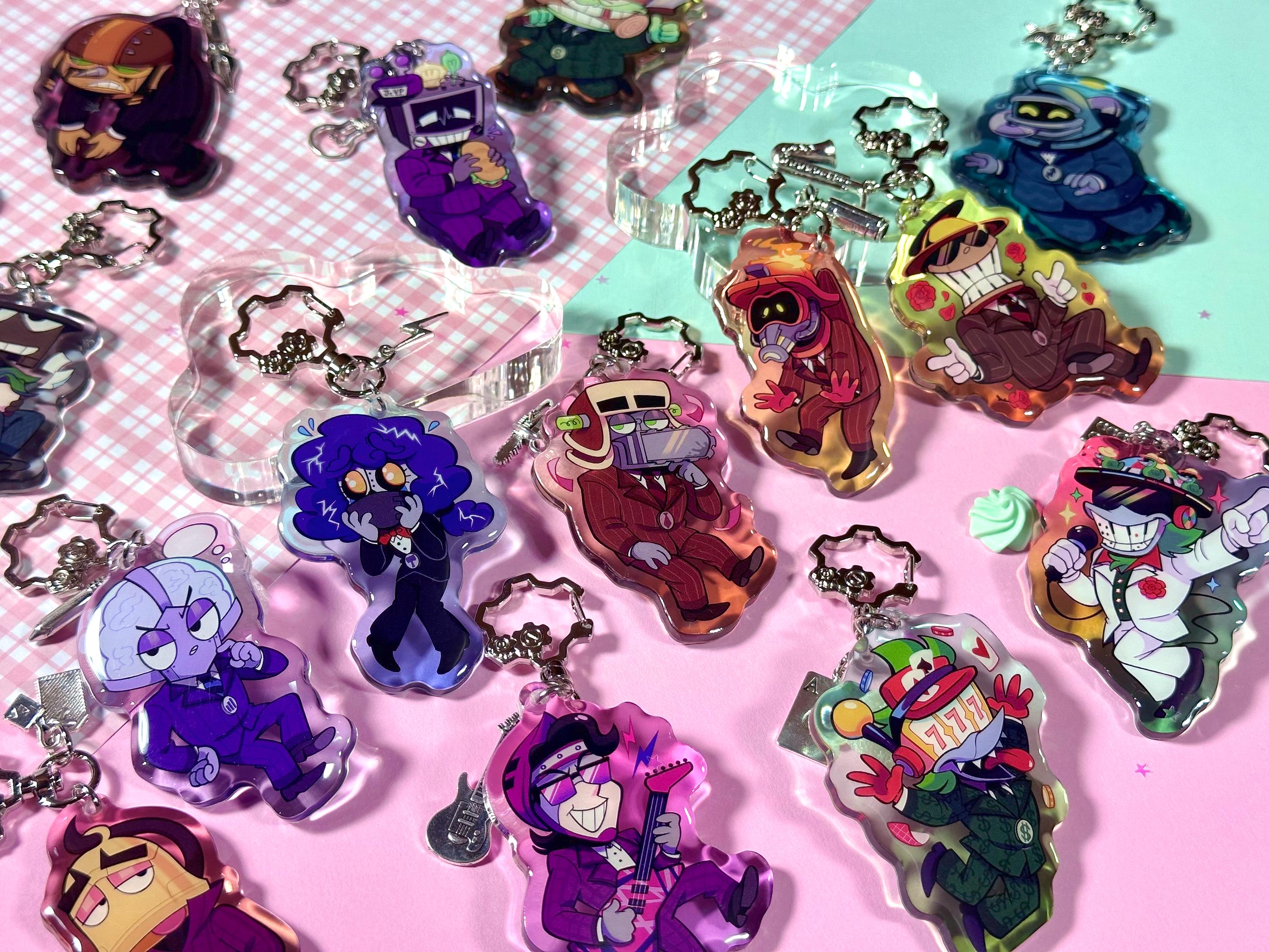 Toontown Corporate Clash Manager Cog Keychains - 2.5in