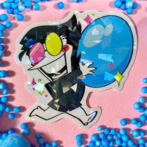 Spamton Deltarune Pipis-sticker - gestanste holografische vinylsticker 2,5"