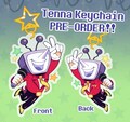 Tenna Deltarune Glitter Keychain PREORDER - Acrylic Epoxy Charm 2.5in. - READ DESC