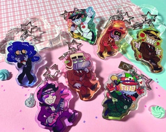 Toontown Corporate Clash Manager Cog Keychains - 2.5in. Epoxy Keychains with Charms