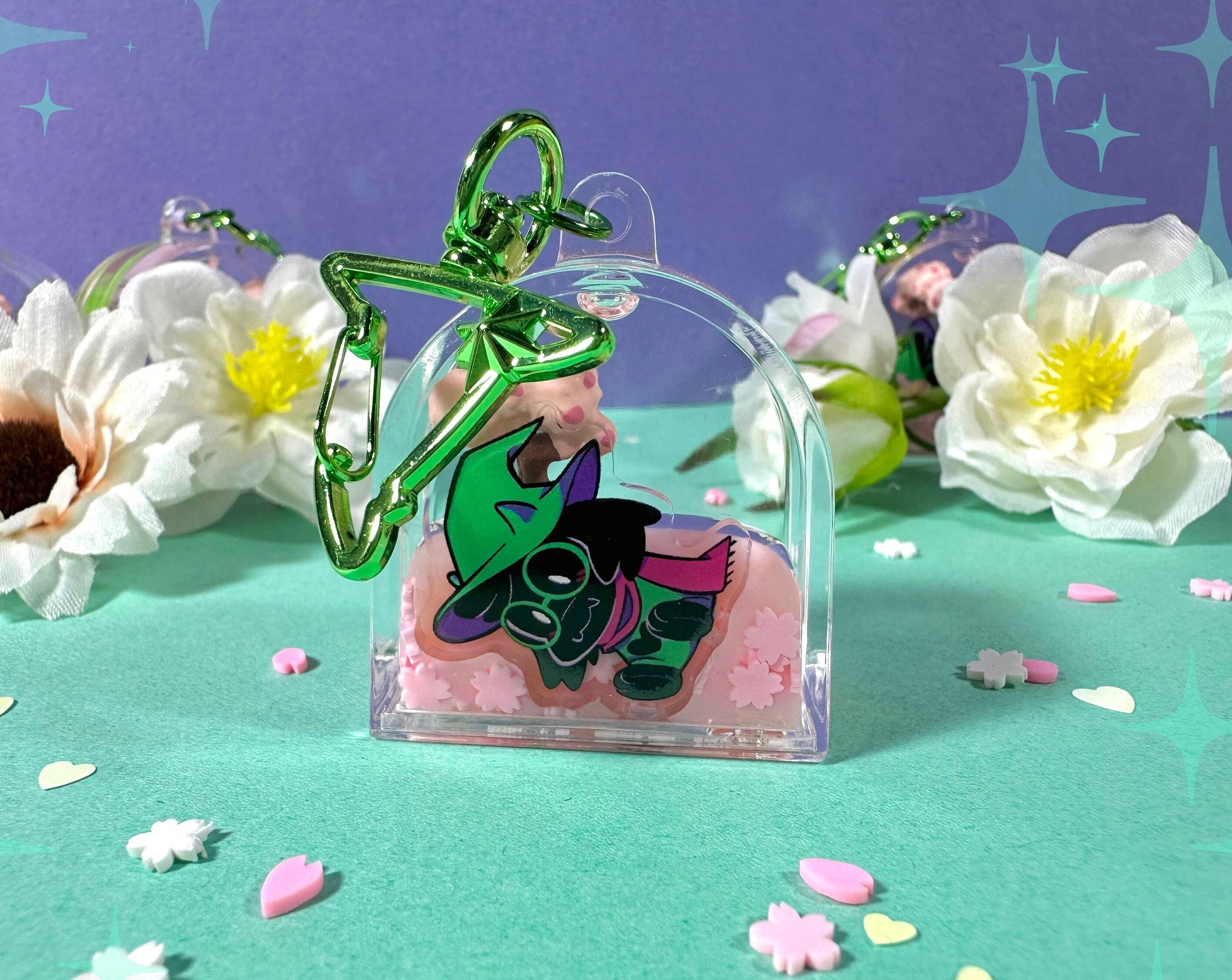 Ralsei Deltarune Liquid Shaker Keychain - Acrylic Charm 1.5in. - Etsy