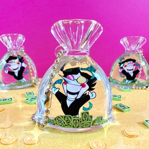 Ciondolo per borsa di denaro liquido Spamton - Portachiavi in acrilico Deltarune 2"