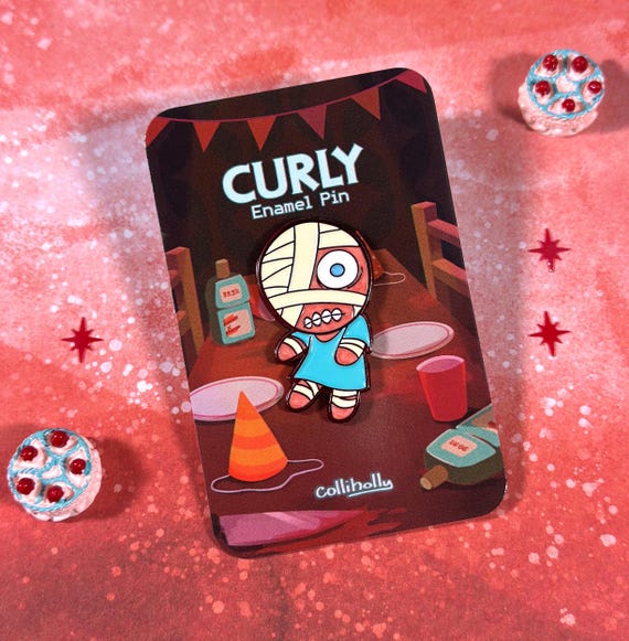 マウスウォッシュ カーリー パール ソフト エナメル ピン - 1.5 インチ