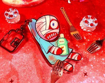 くるくるマウスウォッシュキーホルダー - アクリルエポキシチャーム