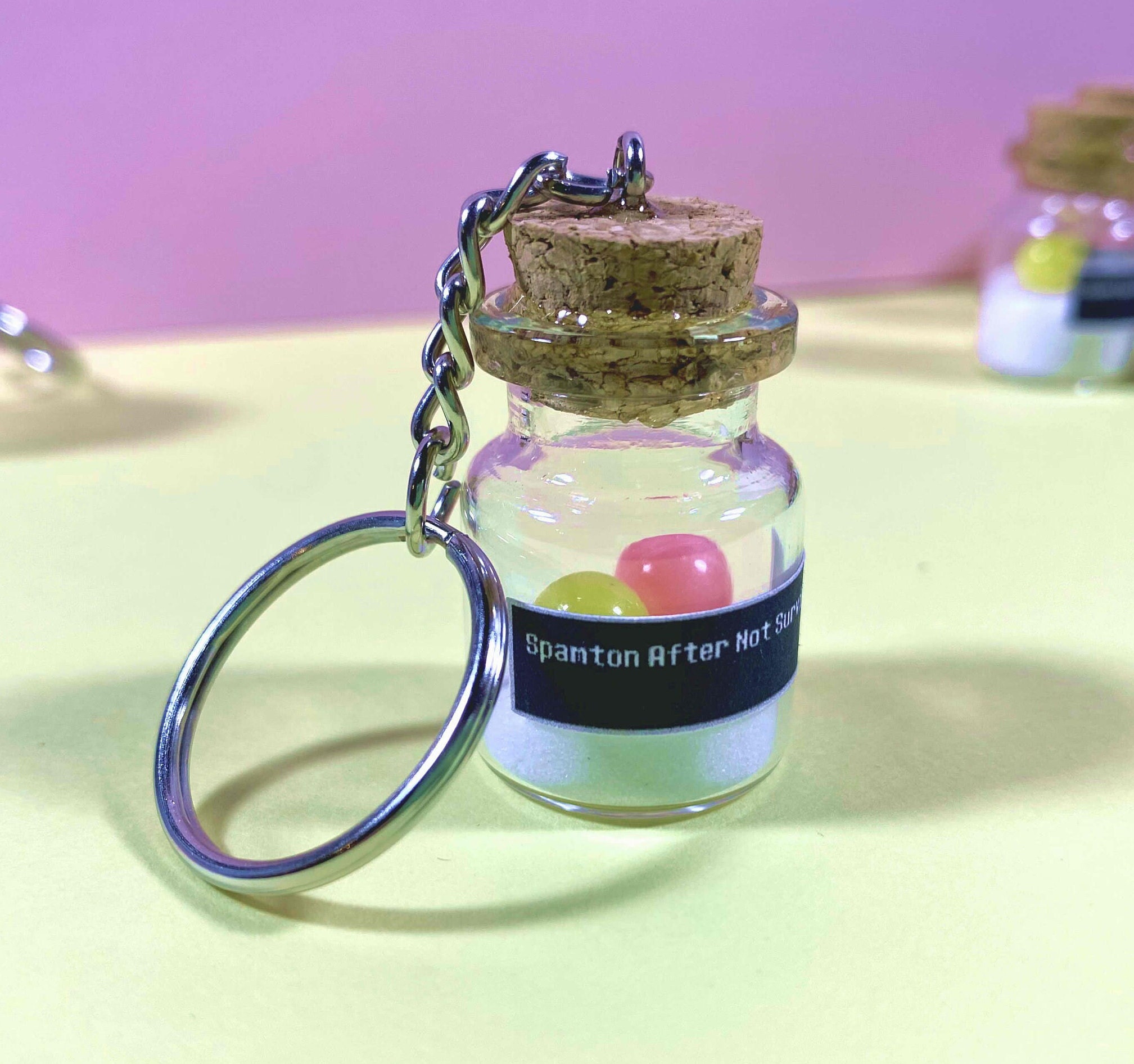 スパムトン デルタルーン ハンドメイド ミニレプリカジャー キーチェーン付き 1.25インチ - Etsy 日本