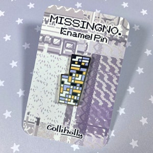Missingno Glitter Hard Enamel Pin - 1.25in