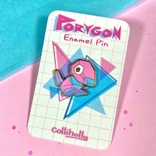 Spilla in smalto duro Porygon fosforescente - 2,5 cm