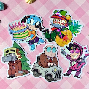 Toontown Die Cut Vinyl Stickers - 2.5&quot; Holographic - Corporate Clash