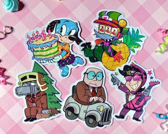Toontown Die Cut Vinyl Stickers - 2.5&quot; Holographic - Corporate Clash