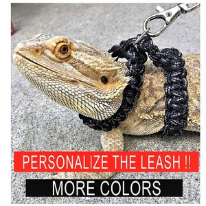 Reptile Harness Bearded Dragon Para cord Harness Collar and