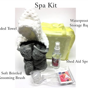 Bath Spa Kit Hooded Bath Towel & Shed Aid Spa Kit Bearded Dragon Reptile Lizard Bath image 2