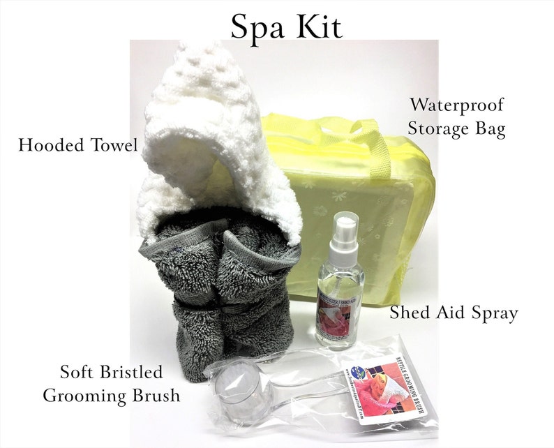 Bath Spa Kit Hooded Bath Towel & Shed Aid Spa Kit Bearded Dragon Reptile Lizard Bath image 2