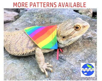 Rainbow Bandana for Bearded Dragon or other reptile or small pet bandanna bearded dragon costume clothes clothing