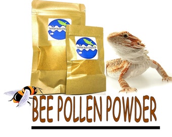 REPTILE BEE POLLEN Powder 100% pure Reptile Food Supplement for bearded dragon / reptiles / lizards / pet