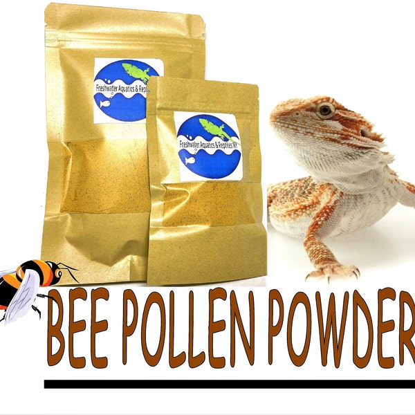 REPTILE BEE POLLEN Pulver 100 % reines Reptilien-Nahrungsergänzungsmittel für Bartagamen / Reptilien / Eidechsen / Haustiere