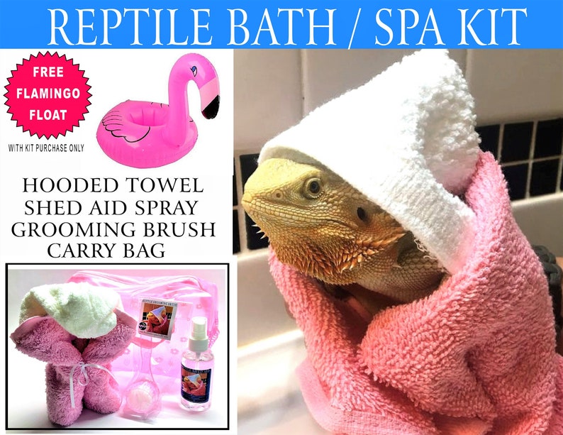 Reptile Hooded Bath Towel & Shed Aid Kit 100 Eco Friendly Etsy