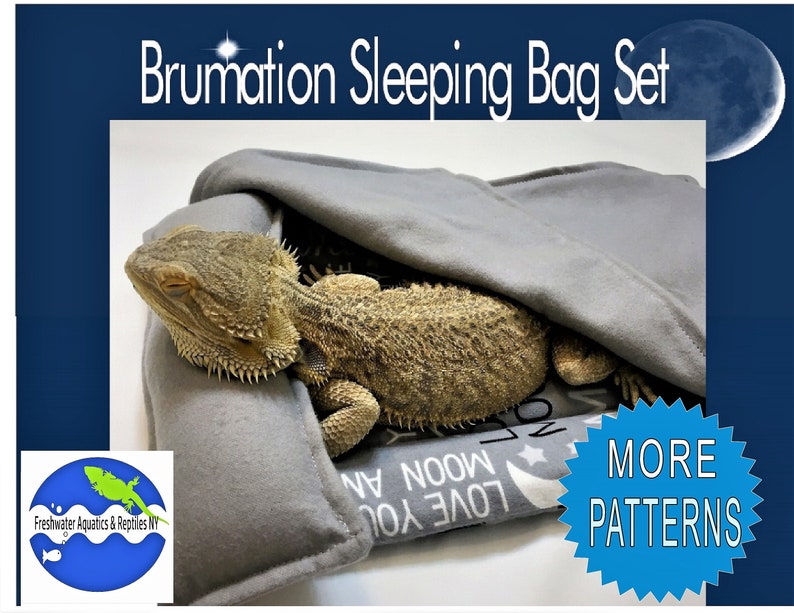 Reptile Sleeping Bag Set for Bearded Dragon Brumation Etsy