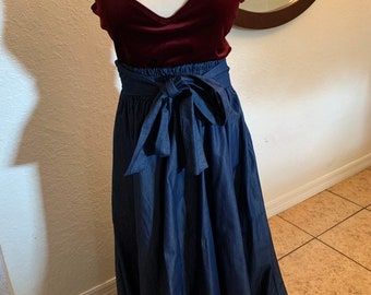 NWT Vintage faux denim skirt
