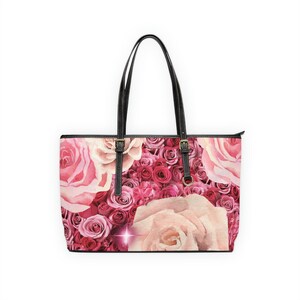 Roses PU Leather Shoulder Bag/ Rose Purse/ Floral Purse