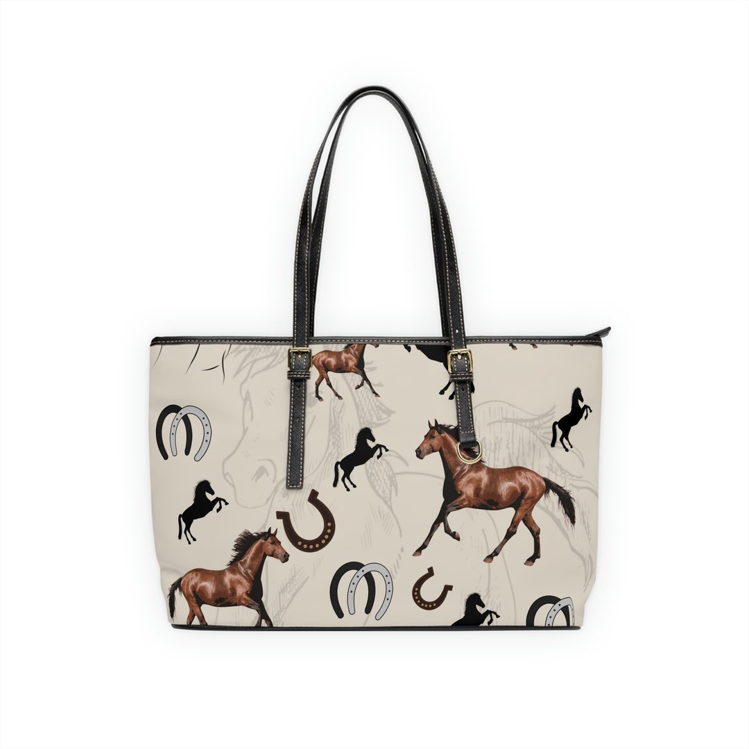 Horse Leather Shoulder Bag Horse Theme Purse Horse Theme Art Graduation
