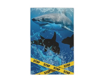 Shark Gefahren Strandtücher/ Shark Thema Handtuch/ Geschenk für sie oder ihn