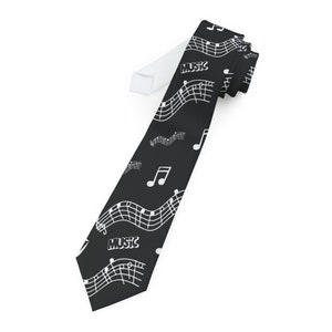 Music Necktie Music Note Style Necktie Men Ties Music Teacher Ties Band Instructor Ties and Gifts image 2