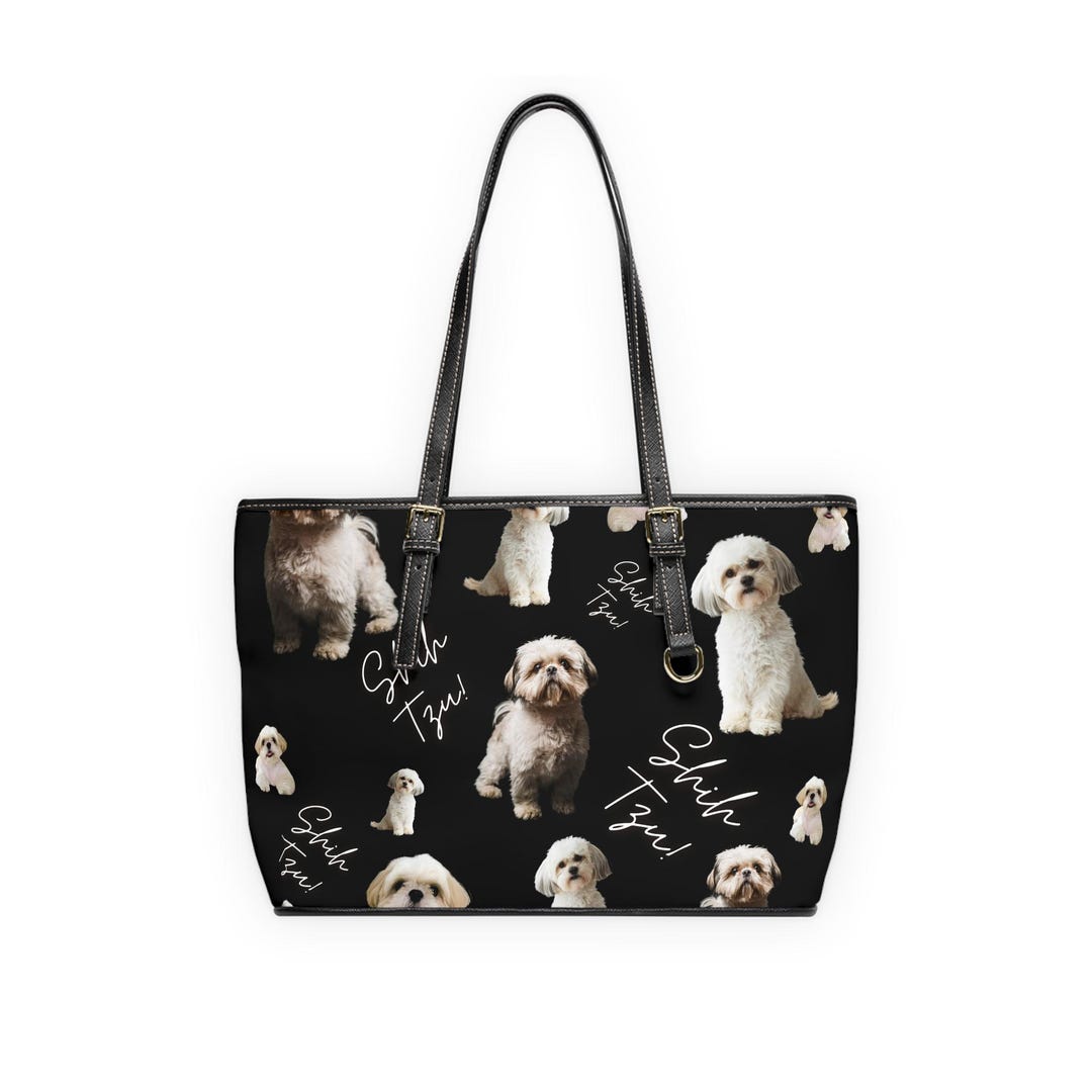 Dog Shih Tzu Pattern Print Crossbody Bags