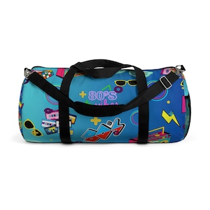 1980&#39;s Themed Duffel Bag/ Gifts for her or him/ Travel bag