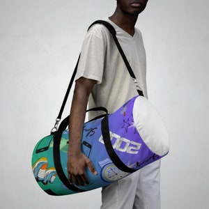 2000&#39;s Themed Duffel Bag/ Gifts for him or her/ travel bag