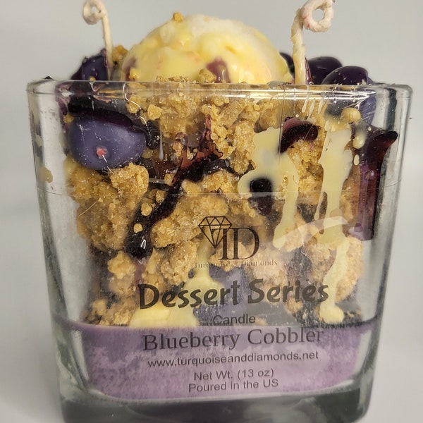 Blueberry Cobbler Candle Fake Food Candles Dessert Candles Handmade Gifts Food Shape Candles Home Decor Candle Gift For Him Gift For Her