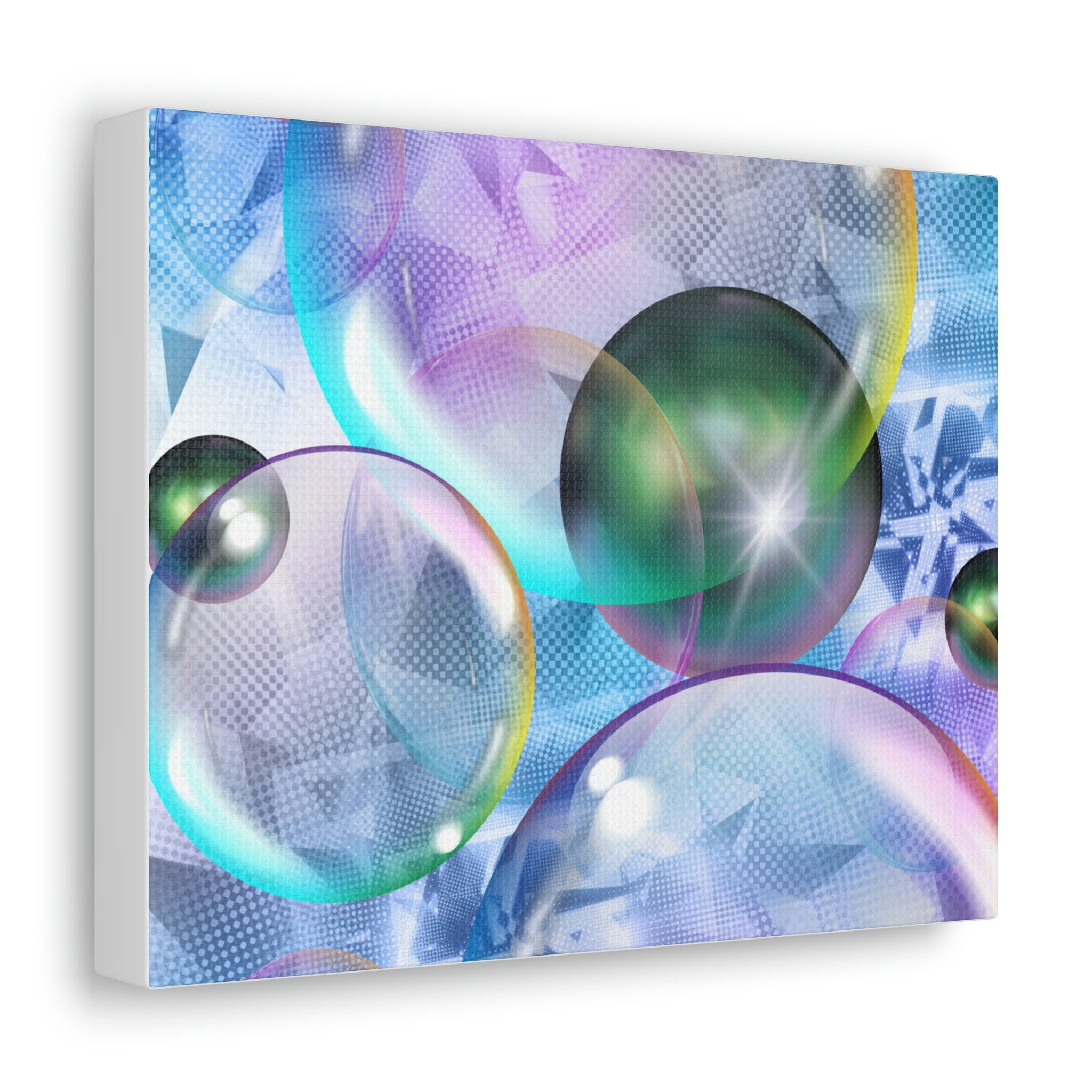 Iridescent Spheres Canvas Gallery Wraps/ 3D Art/ 3D Artwork/3D Multi-Color Artwork Canvas/ wall art/ home decor/ homemade wall decor