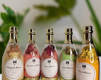 Bath Salt Fizzy Mimosa Bath Salt Self-Care Body Products Bath Soak Salt Fruit Scented Bath Salts Colorful Bath Salt