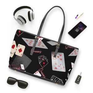 Sac à bandoulière en cuir Queens/ Sacs à main pour cartes/ Plaing Cards Lover's/ Sacs à main amusants/ Cadeaux pour elle/ Cadeau de remise des diplômes