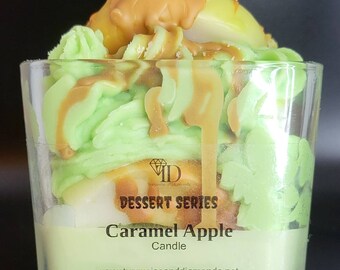 Vela de postre con aroma a manzana acaramelada, decoración otoñal para el hogar