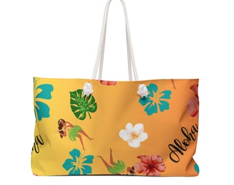 Hawaii Weekender Bag/Travel Tote/ Hawaiian Theme/ Gifts for her