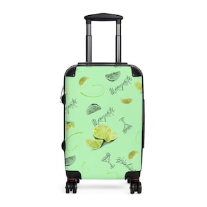 Margarita Themed Suitcases/ Travel Suitcases/ Fun Luggage/ Luggage for him or her