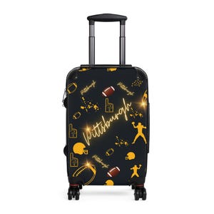 Pittsburgh voetbalteamkoffer/leuke koffers/gepersonaliseerde koffers/koffers voetbalthema/koffers voor heren/koffers voor jongens