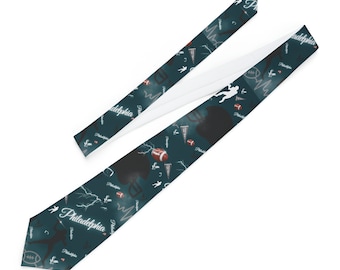 Philadelphia Football Team Neck Ties For Men Sports Theme Neck Ties For Men Football Gift For Fun