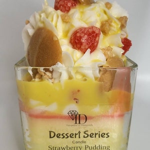 Strawberry Pudding Candle/ Fake Food