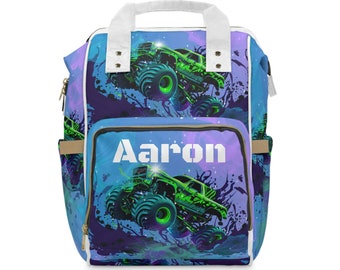 Monster Truck Multifunctional Diaper Backpack/personalized  display picture 1